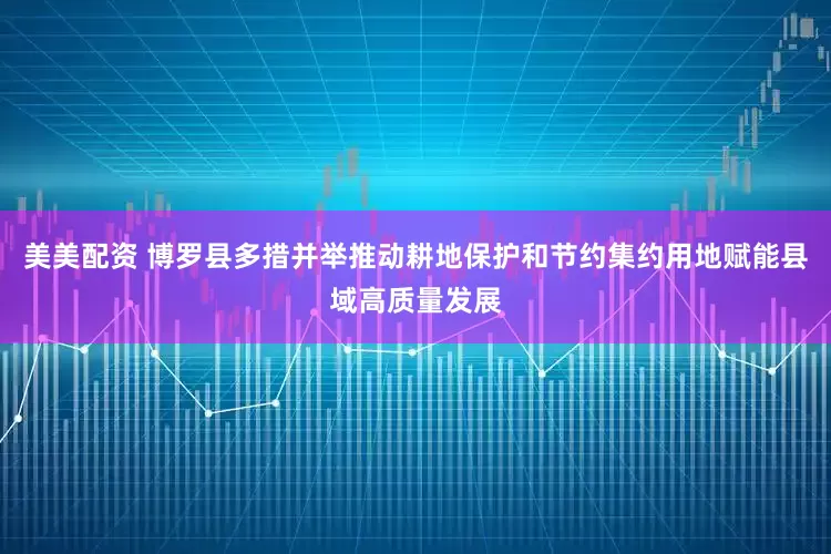 美美配资 博罗县多措并举推动耕地保护和节约集约用地赋能县域高质量发展